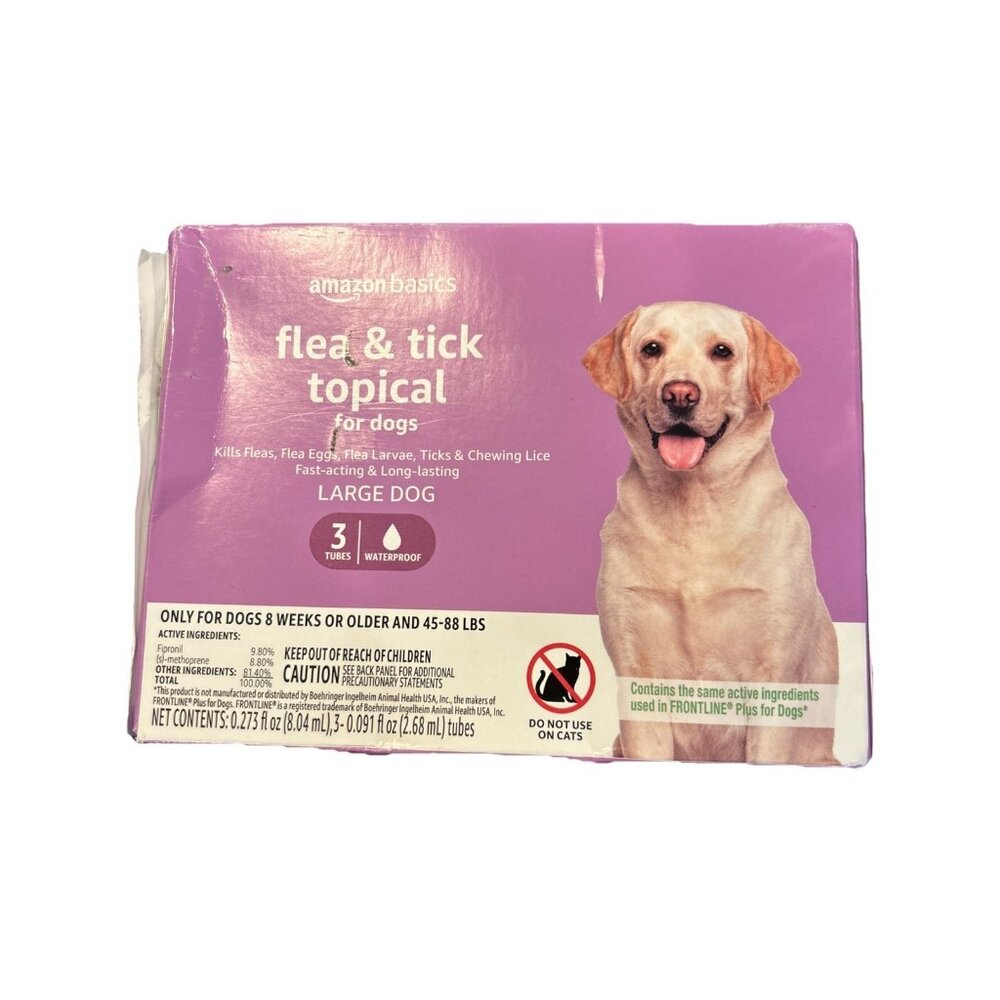 Flea and Tick Topical Treatment for Large Dogs 45-88lbs - 3 Count